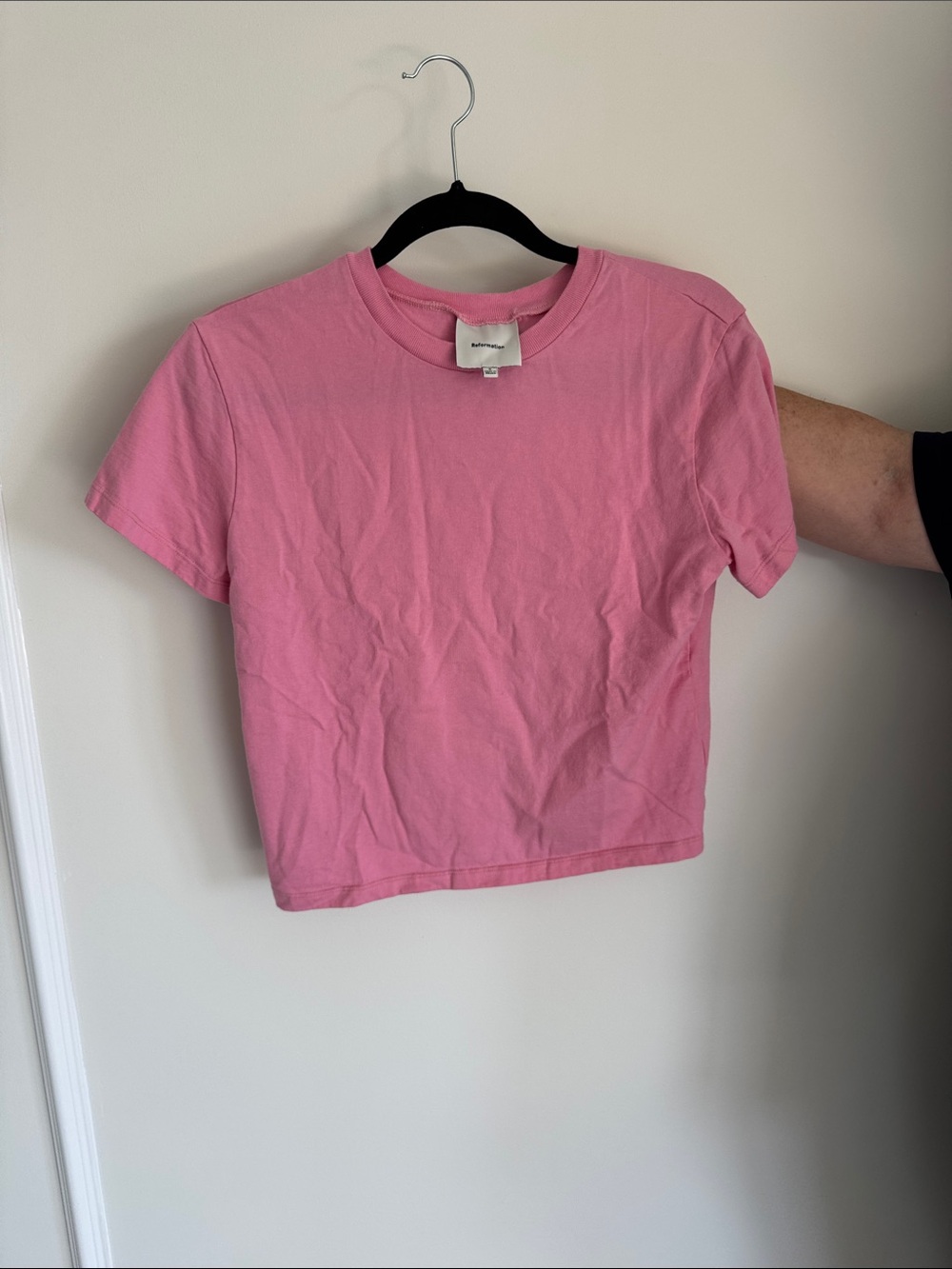 Reformation Pink Crewneck Crop Top - Women